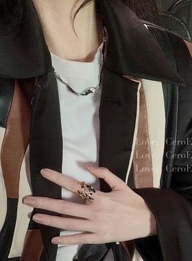 波面锁骨小众ins设计项链女