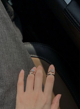 银戒指ceroenmis925闪钻可微调