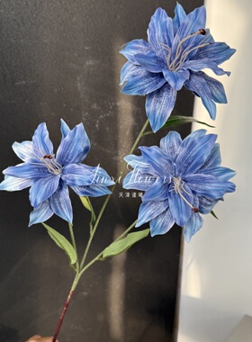 婚庆百合花复古蓝紫色打印3D