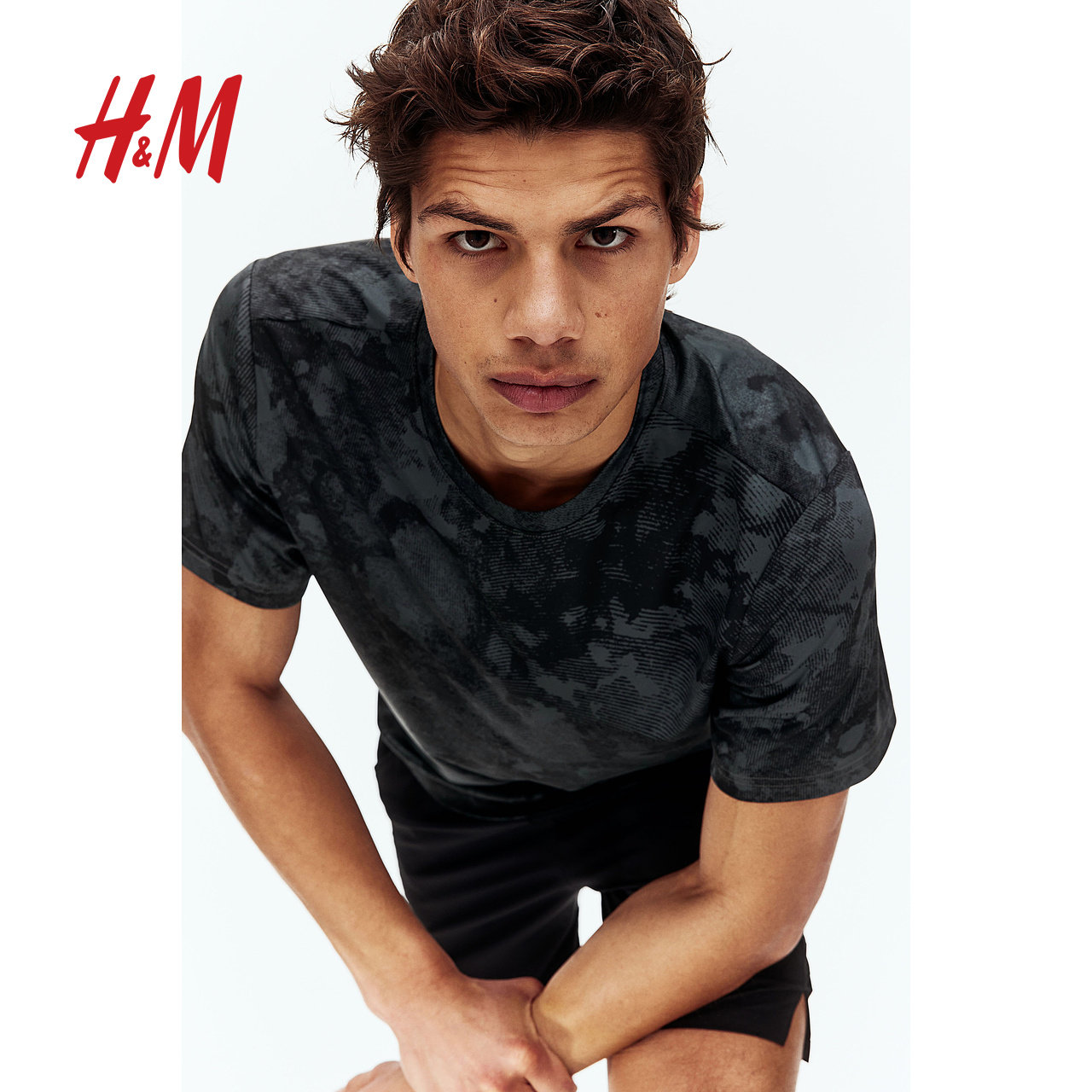 【H&M MOVE DryMove™】男士运动T恤轻薄健身运动短袖上衣1158136,淘宝优惠券,粉丝福利购,淘宝优惠卷