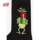 HM chaussettes homme motif imprimé élastique doux confortable tricoté chaussettes mi-mollet 0706270