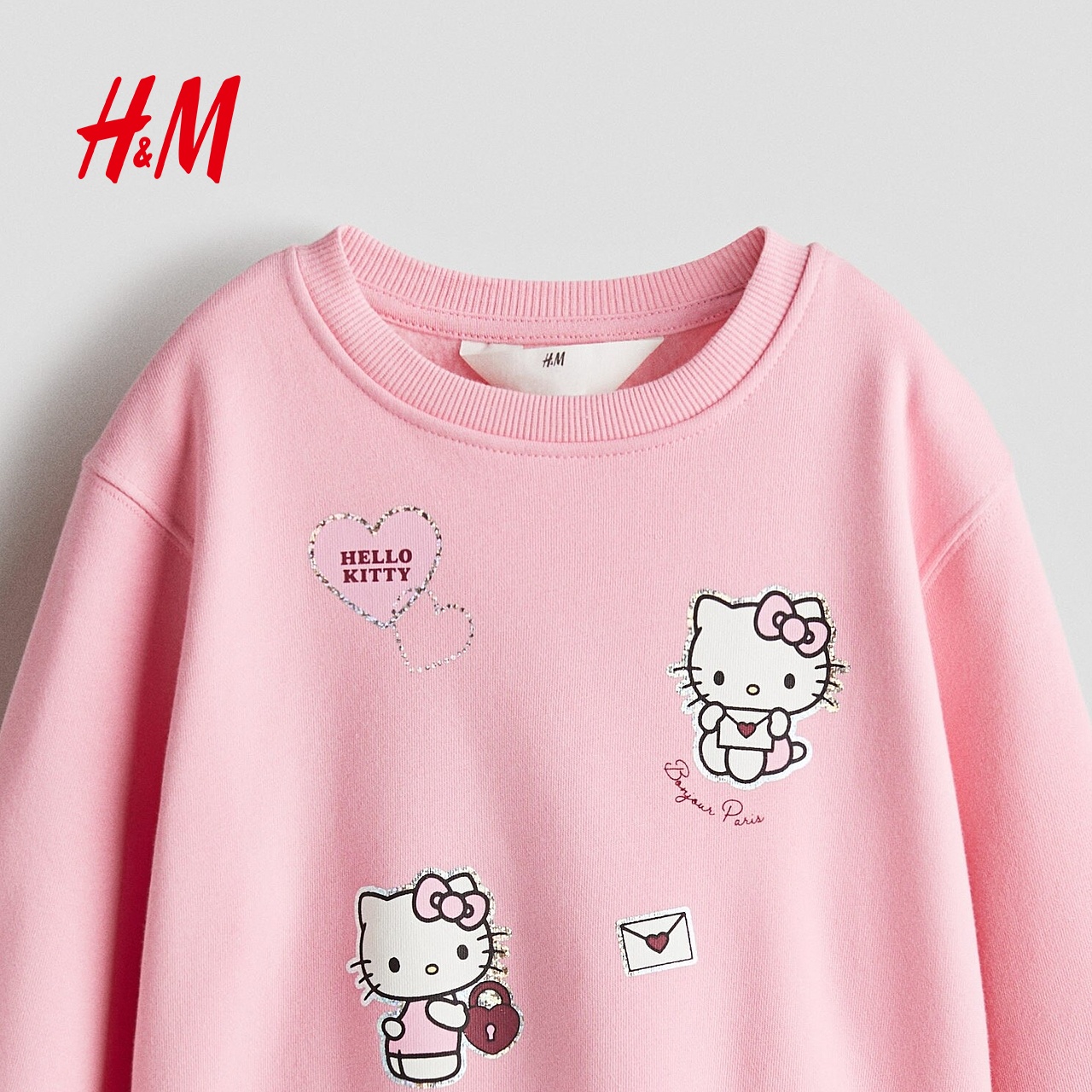 【三丽鸥系列】HM童装儿童女童卫衣秋季hello kitty套衫1243063 - 图3