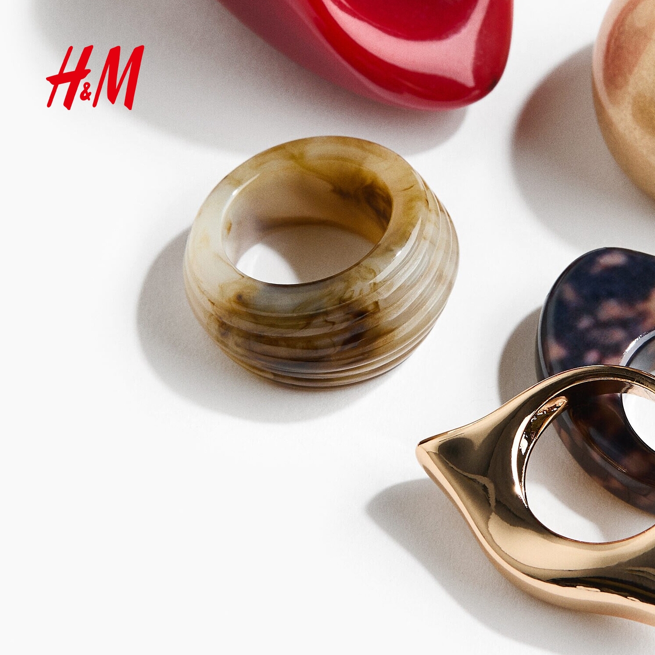 HM2026 new summer women's 5-piece ring 1346943