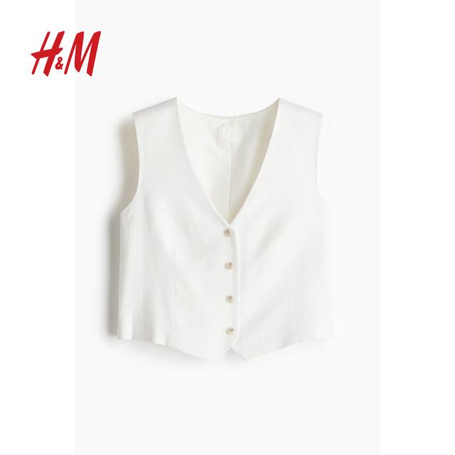 HM Women's Horse Clip 2025 Autumn New Professional Casual Commuter Fashion Slim Suit Vest 1268440
