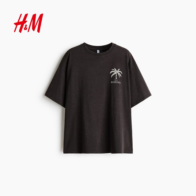 HM ເສື້ອຍືດແມ່ຍິງ 2026 Summer New Shell Temperament Fashion Commuting Large Profile Printed Short Sleeve 1341689