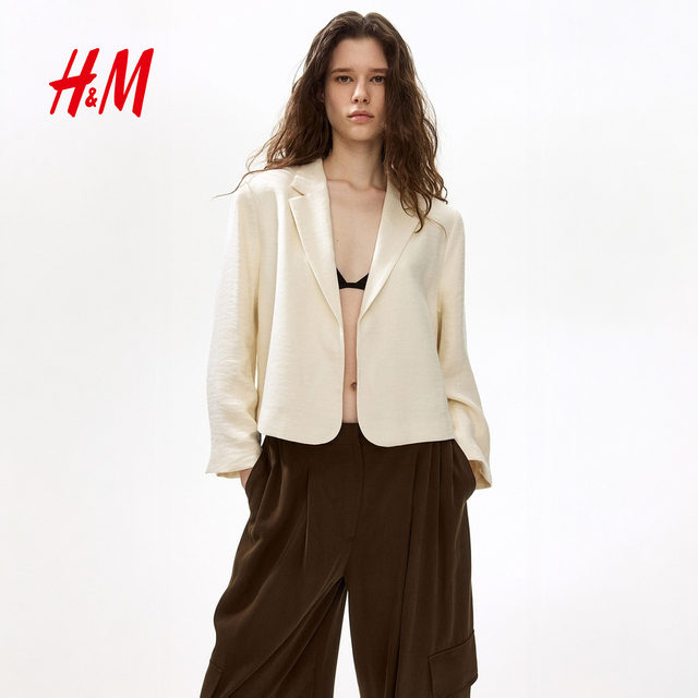 HM Women's suit 2026 Summer New Short Style Trendy Commuting Business Casual Suit 1323638