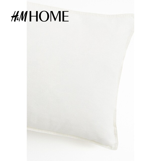HM HOME home fabric pillowcase simple invisible zipper simple linen blended cushion cover 1207164