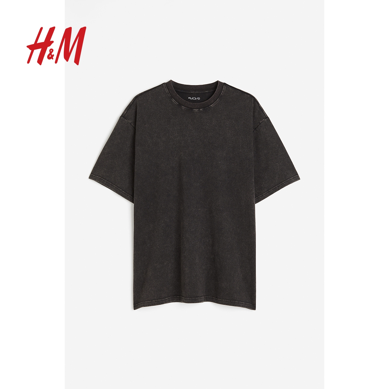 【H&M MOVE DryMove™】2024夏季宽松休闲质感印花运动T恤1158018-图3