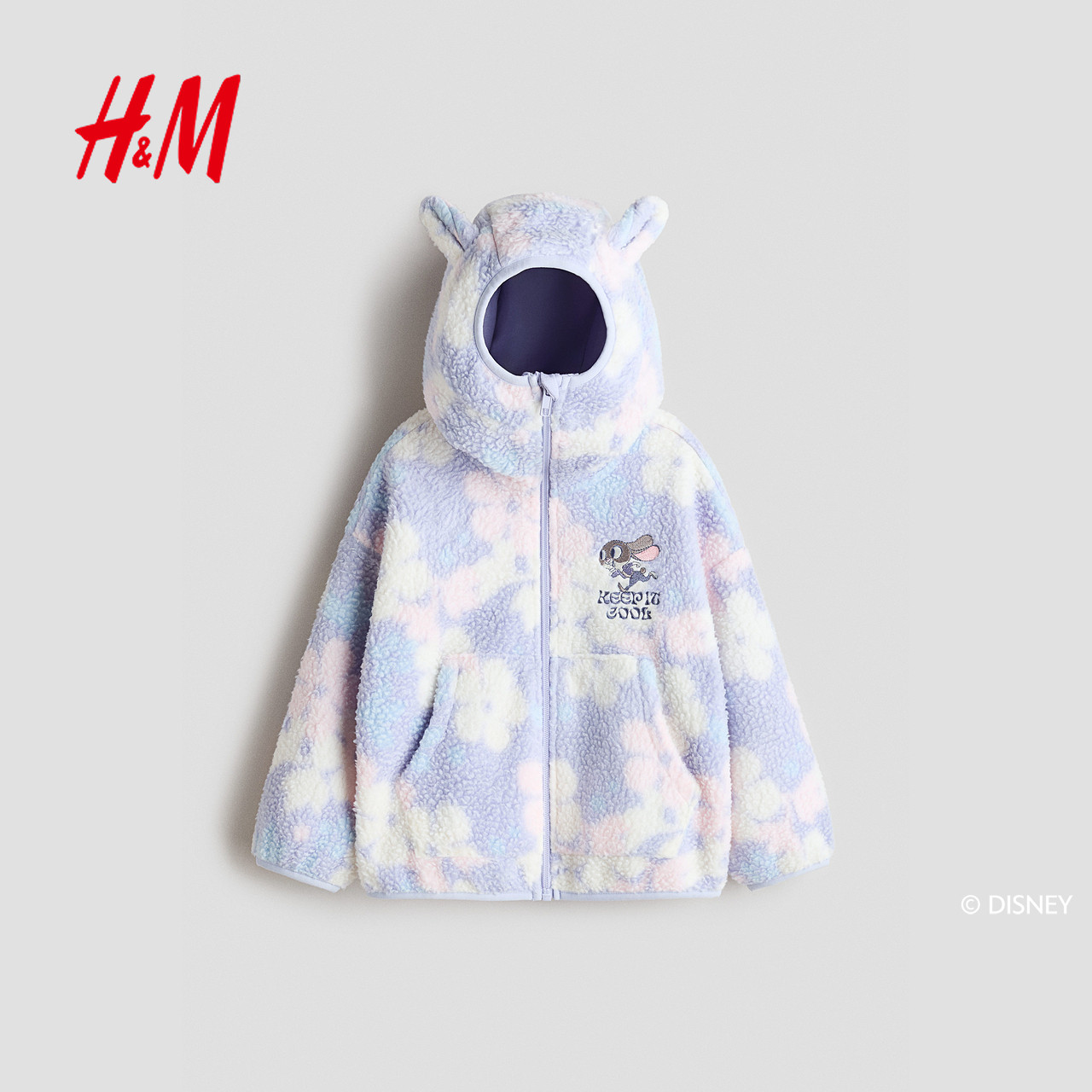 【疯狂动物城联名】HM童装儿童女童外套泰迪绒夹克1318137,淘宝优惠券,粉丝福利购,淘宝优惠卷