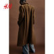 HM women's woolen jacket for winter warm long thickened temperament long coat Lao Qianfeng wind wind coat 1240720