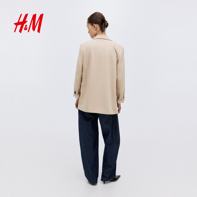 HM Women's Suit 2026 Summer New Intelligent Aesthetic Wear Lyocell Blended Temperament Jacket 1261102