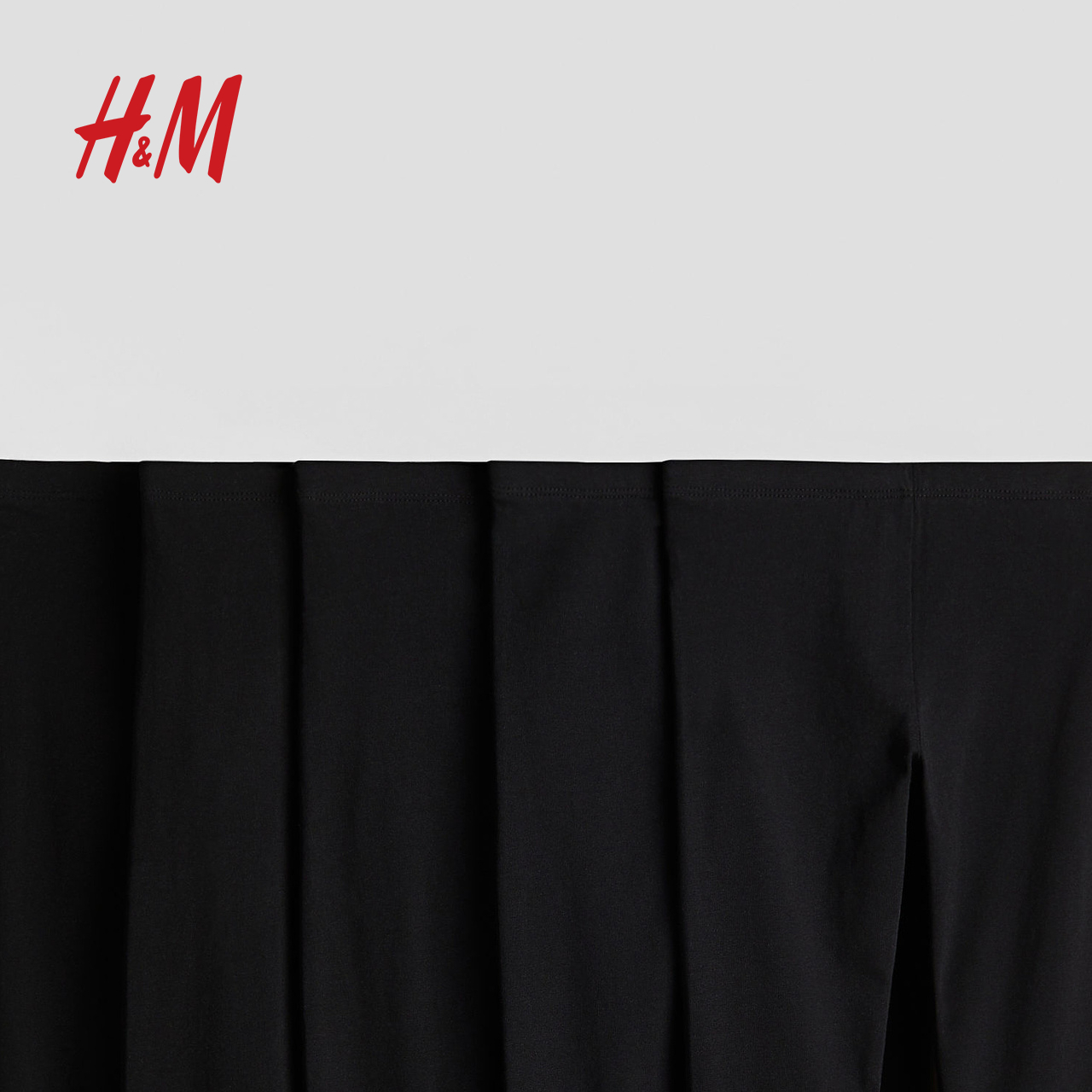 HM童装儿童女童裤子5件装秋季黑色柔软修身打底裤0750528 - 图1