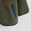 HM children's clothing baby girl coat winter fashion stand collar teddy velvet zipper cardigan coat 1239983