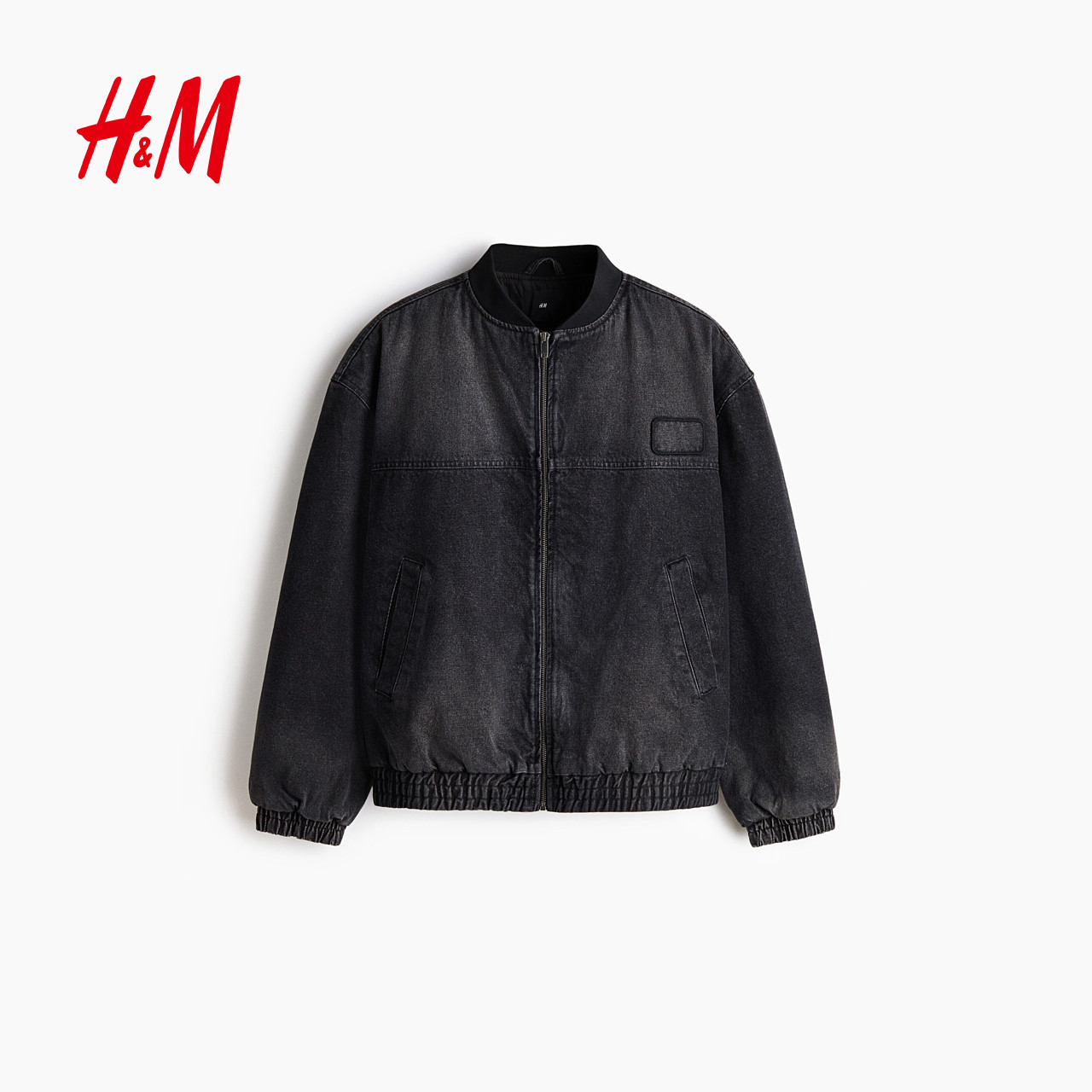 【新年系列】HM男装棉衣夹棉美式丹宁拉链牛仔外套棉服1307973,淘宝优惠券,粉丝福利购,淘宝优惠卷