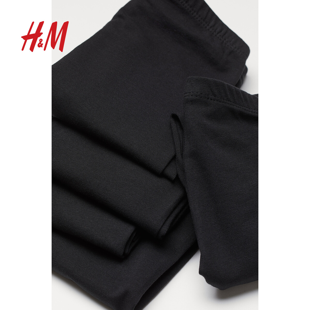 HM童装儿童女童裤子5件装秋季黑色柔软修身打底裤0750528 - 图3
