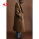 HM women's woolen jacket for winter warm long thickened temperament long coat Lao Qianfeng wind wind coat 1240720