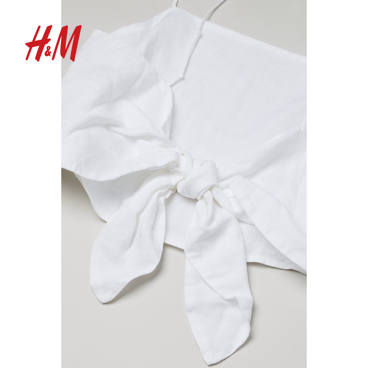 hm女装2023夏季亚麻透气双层背心 HM背心吊带