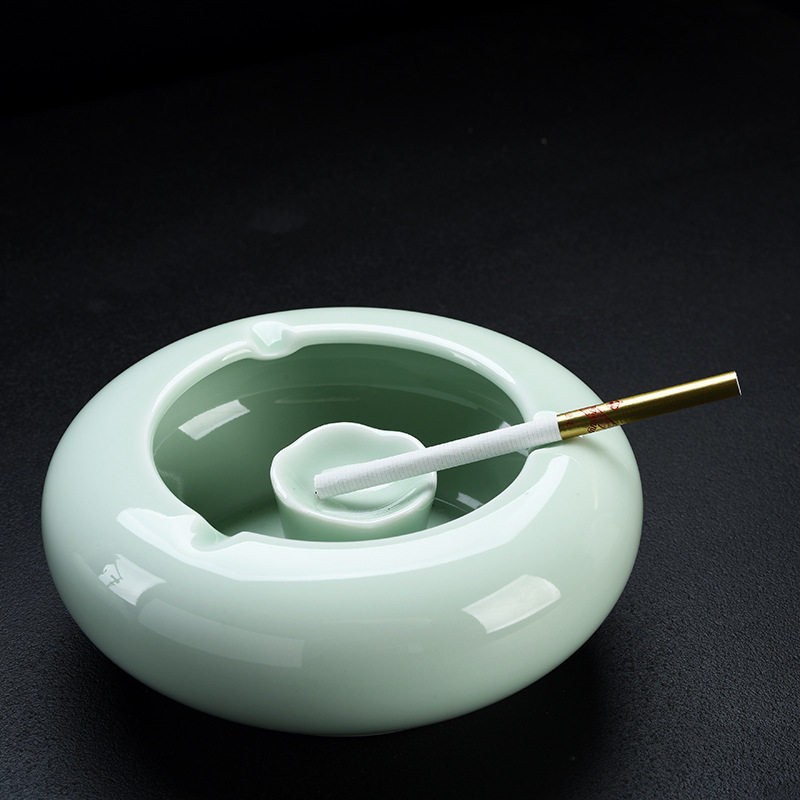 创意陶瓷烟灰缸酒店用品办公室酒吧KTV家用个性礼品 印制青瓷,淘宝优惠券,粉丝福利购,淘宝优惠卷