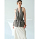 Mogas linen textured drawstring vest ກາງເກງຂາຊື່