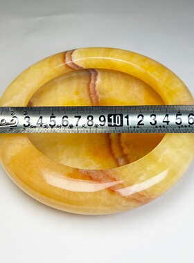 厂家 天然玉石阿富汗玉桔子玉石米黄玉烟灰缸烟缸玉摆件18cm