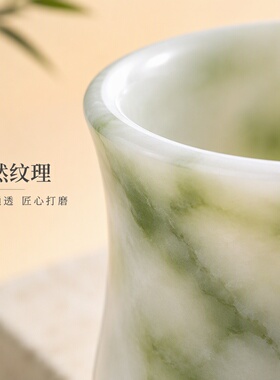 天然蓝田玉杯茶杯主人杯 玉石个人杯功夫茶具 高档家用伴手礼工艺