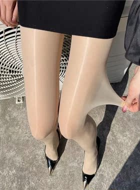 油亮马油袜春夏季薄款油光钢丝袜防勾丝连裤袜光腿神器袜瘦腿袜女