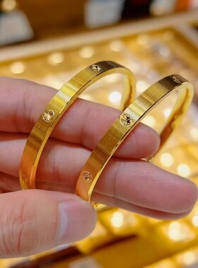 新中式沙金米字轻奢高级感手镯