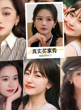 饰悟银饰法式轻奢耳环圈圈女简约