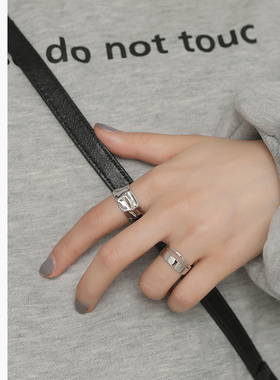 饰悟银戒指糖纸女小众设计感ins