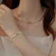 Decorative silver jewelry broken silver pearl necklace light luxury niche