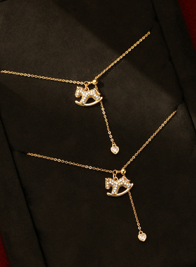 新年小马项链锁骨链颈链女款配饰