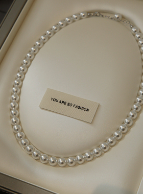 饰悟施家正品白珍珠项链轻奢小众
