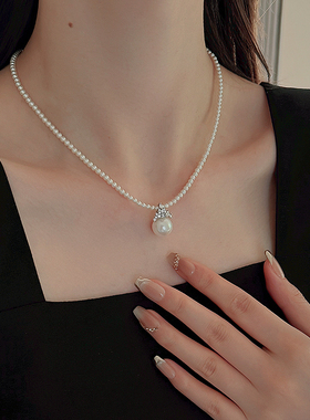 饰悟银饰冰雪女王珍珠吊坠女