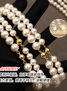 饰悟正圆强光珍珠项链颈链女