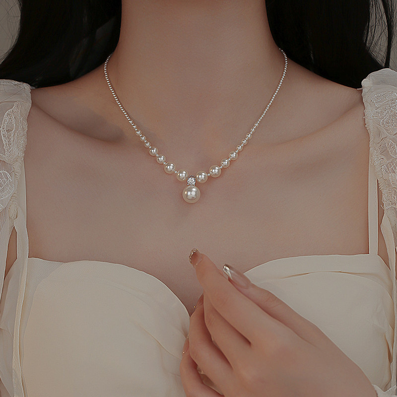 碎银子珍珠项链颈链女款2025新款爆款毛衣链轻奢小众高级感配饰品,淘宝优惠券,粉丝福利购,淘宝优惠卷