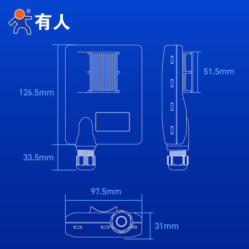 有人室外无线网桥5公里5.8G大功率wifi电梯监控户外一对多点对点传输桥接收发器ap模拟中继器家用ST515N-图2