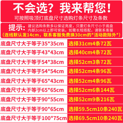 led灯盘吸顶灯改造灯板室内替换灯芯长方形客厅三色双色变光灯条 - 图2