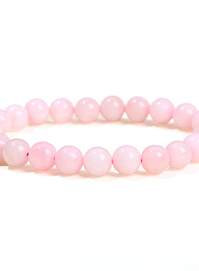 天然粉水晶手链冰种粉晶手链芙蓉晶转运珠手串高性价比手饰旺桃花