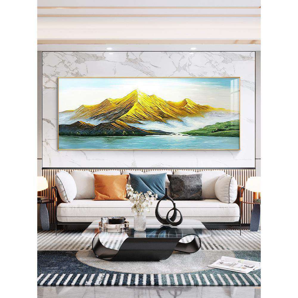 背景墙山水画大气靠山挂画壁画装饰画客厅高级现代背有沙发简约感,淘宝优惠券,粉丝福利购,淘宝优惠卷