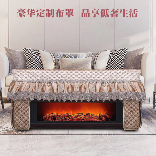 美之家电暖桌取暖桌升降电热茶几家用客厅电暖茶几仿真火焰壁炉桌 - 图2