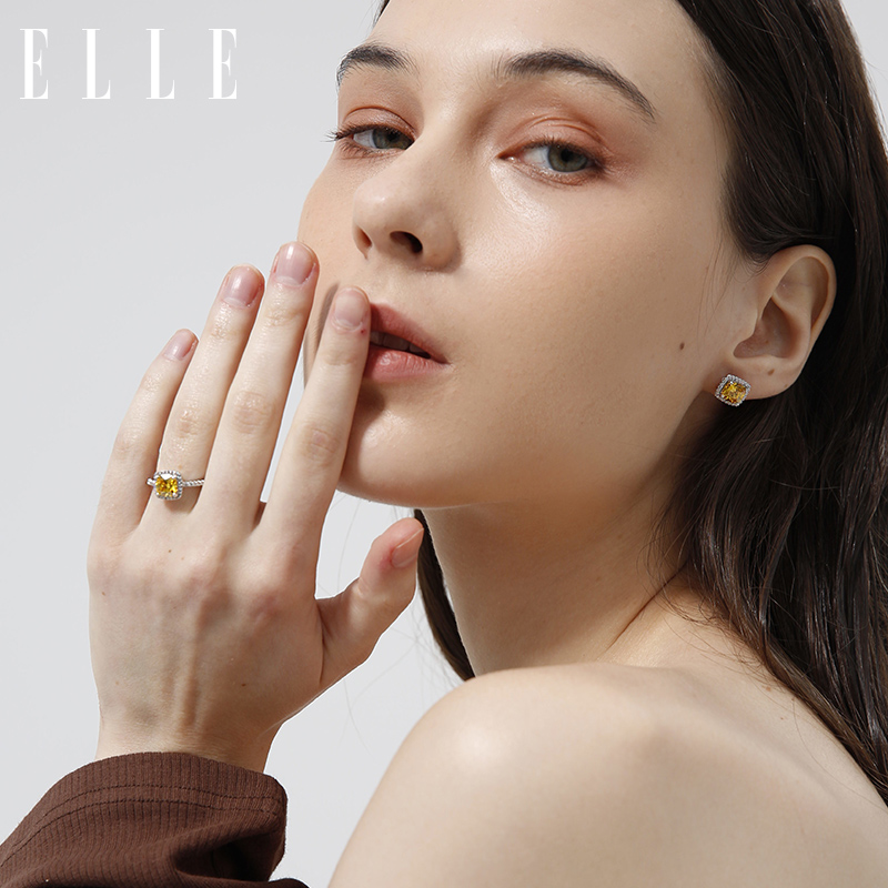 ELLE 糖果系列 彩色宝石戒指 天猫优惠券折后￥129包邮（￥288-159）多色可选可选