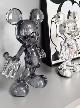 现代轻奢卡通米奇米老鼠树脂摆件