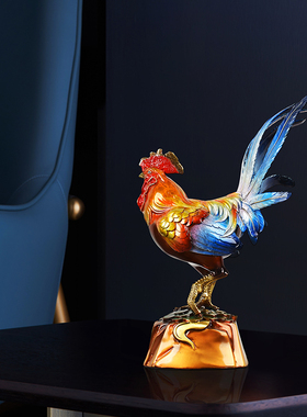 全铜金鸡报喜新中式摆件送礼