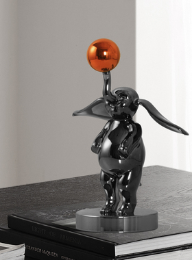 再发现树脂小飞象圆球摆件卡通