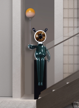 落地摆件吹气球卡通人物摆件