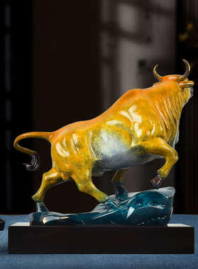 再发现全铜牛气冲天摆件开业送礼