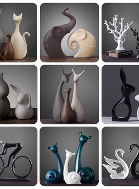 工艺品套装家居电视柜摆件高级感