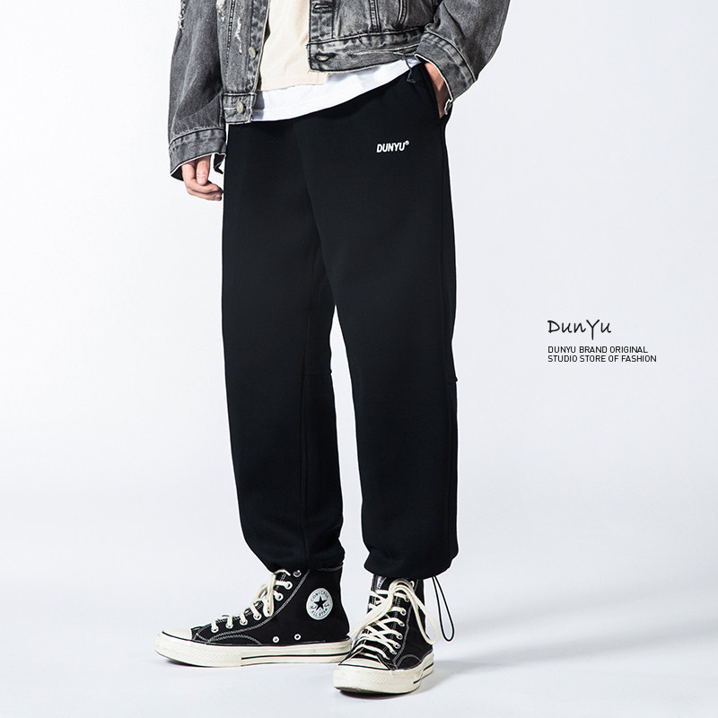 敦域运动男女潮牌束脚宽松直筒卫裤 敦域卫裤