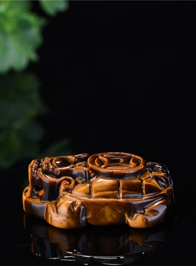 虎晶石玄武龙龟玉器吊坠鹰眼石