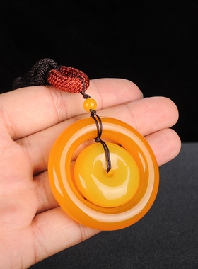 珠宝黄玉髓玛瑙挂饰吊坠